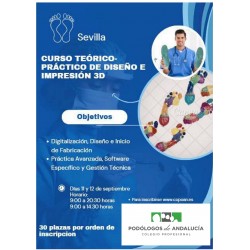 CURSO TEÓRICO- PRÁCTICO DE DISEÑO E IMPRESION 3D EN PODOLOGÍA.SEVILLA