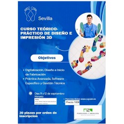 CURSO TEÓRICO- PRÁCTICO DE  DISEÑO E IMPRESION DE ÓRTESIS PLANTARES 3D EN PODOLOGÍA.SEVILLA